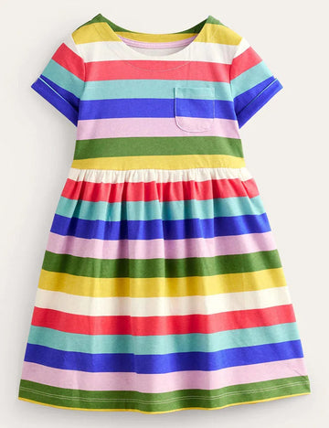 Rochie cu dungi curcubeu